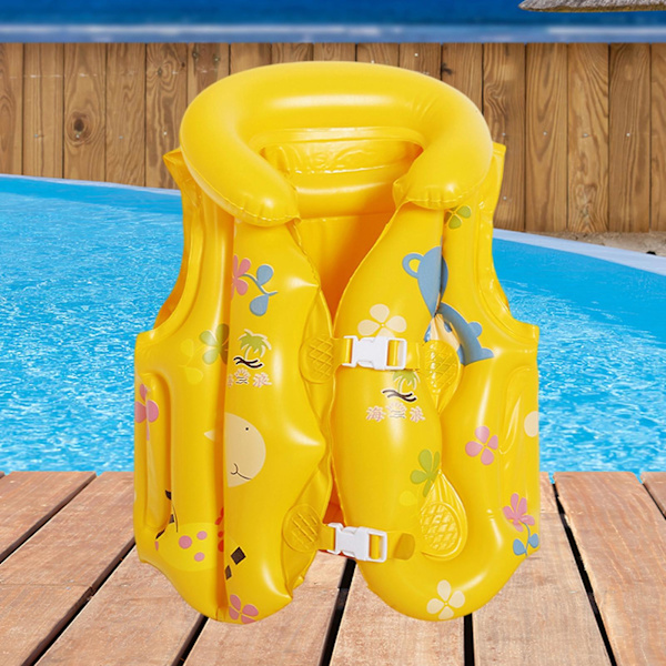 Kaesichild Flytväst Förtjockad Mjuk Ingen luftläcka Säkerhet Snap Barn Bebisar Simning rifting Båtliv Uppblåsbar simväst Beach Supply D