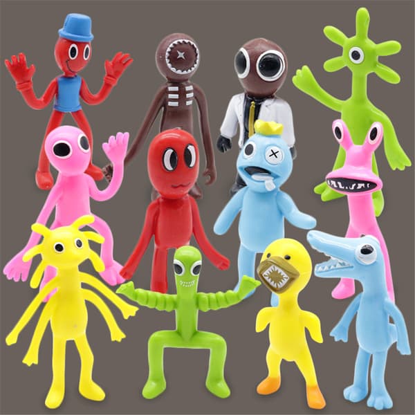 Rainbow Friends Actionfigurer Leksaker Set Julklapp V 12PCS