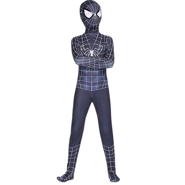 Lapset Pojat Spiderman Fancy Dress Party Jumpsuit Cosplay-asu Valkoinen Punainen Black white 110cm