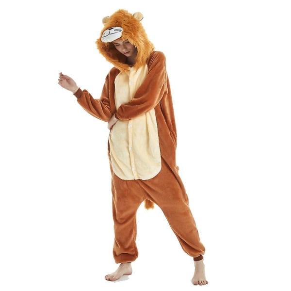 Kigurumi För barn Vuxen Onesie Dam Pyjamas Djur Cosplay Sovkläder Barn Pojke Flicka Jumpsuit Hemkläder（L）