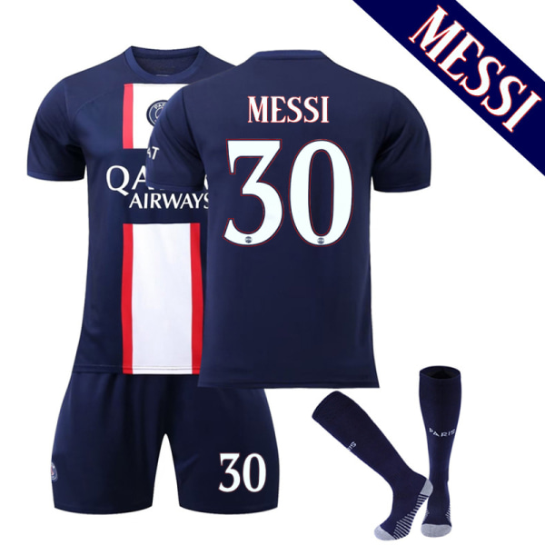 Messi #30 Paris Fotbollströja för barn Träningströja kostym W Kids 16(90-100CM)