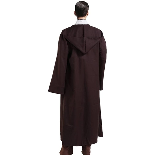 Voksen Halloween Kostume Hættetrøjer Robe Cosplay Capes Hættetrøje V brown M