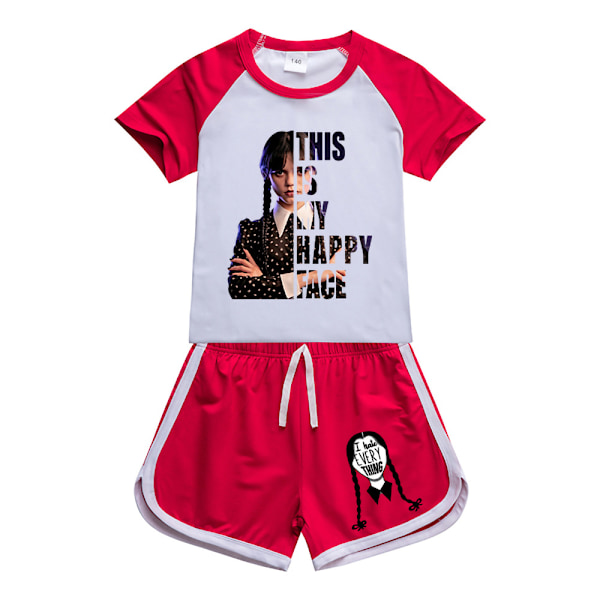 Wednesday Addams Trykt Sports Sæt YD2 ILX 140cm