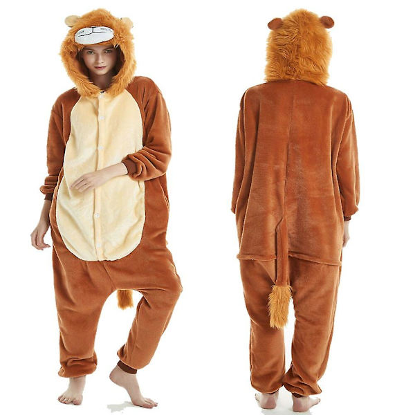 Kigurumi För barn Vuxen Onesie Dam Pyjamas Djur Cosplay Sovkläder Barn Pojke Flicka Jumpsuit Hemkläder（L）