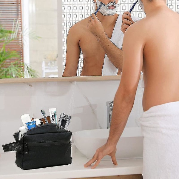 Rejse Herr Toilettaske Kvinder Kosmetisk Necessaire Case Vandtæt Dame Sminktaske Beauty Wash Pouch Håndtaske-e W Style 1-Wine Red