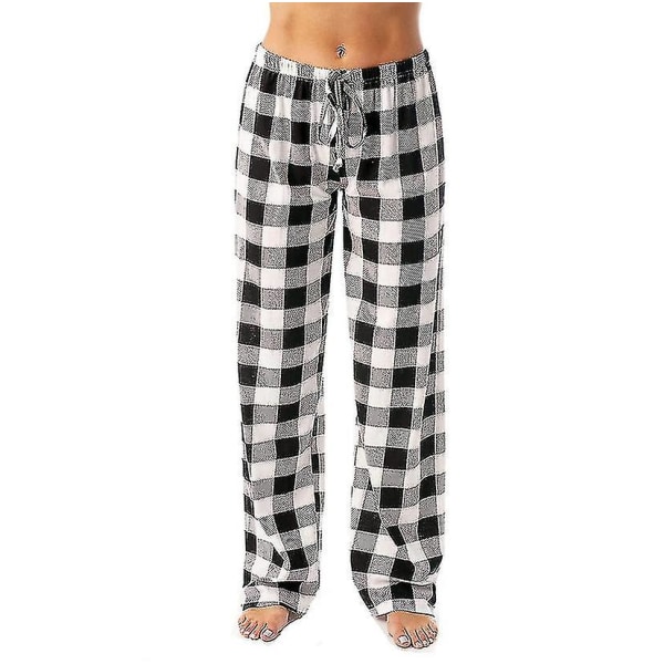 Tianrui naisten pehmeät pyjama housut, loungewear housut, yö housut svart L