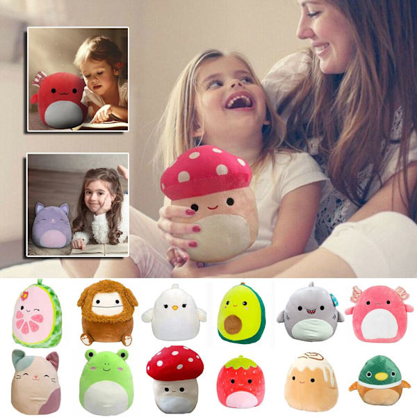 25 cm Squishmallow Pude Plyslegetøj JORDBÆR W