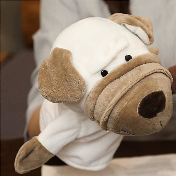 Eläin käsi sormi tarina nukke Kawaii pehmolelu pedagoginen vauva leijona elefantti kani apina kirahvi pehmeät lelut täytetty nukke V Dog 1