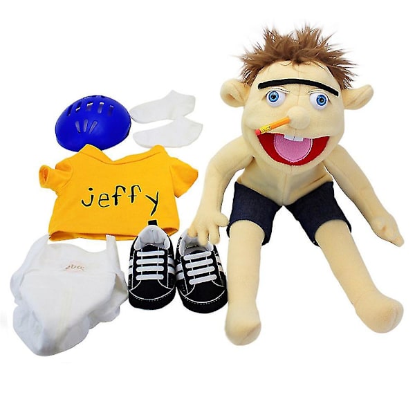60 cm Jeffy Hat Handdocka Jeffy Plyschdocka Rollspel Leksaksspel Fylld docka Julklapp till barn
