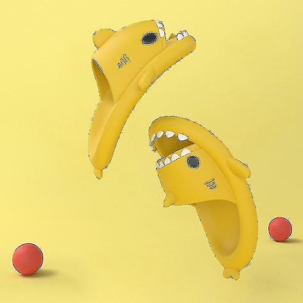 Shark Tofflor Halkfria duschtofflor Badrumstofflor Mjuka sommarsandaler för flickor och pojkar Nyhet V Gray 44 45
