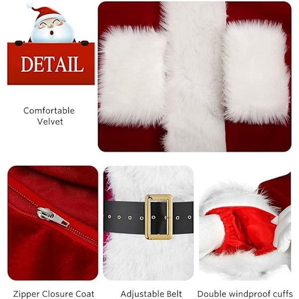 1 Joulupukkikostyymi XXL miesten puku Santa Claus Co