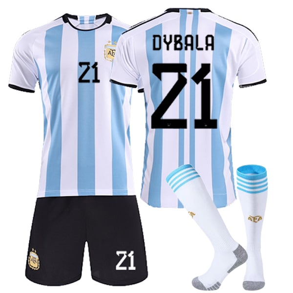 22-23 VM Argentina fodboldtrøjer til børn W 21# DYBALA M