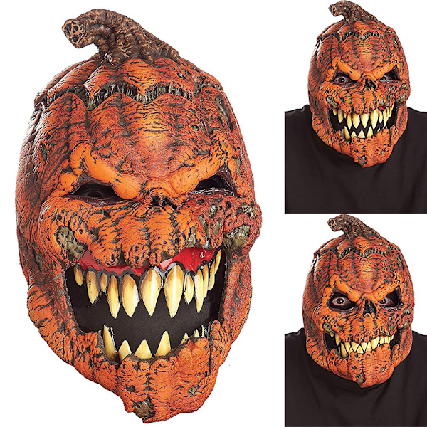 Pumpa helhuvudskallemask med Moving Jaw Halloween Cosplay V