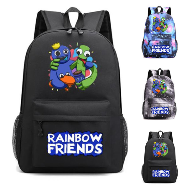 Børn Roblox Rainbow Friends Rygsæk Skole Taske Gave V black