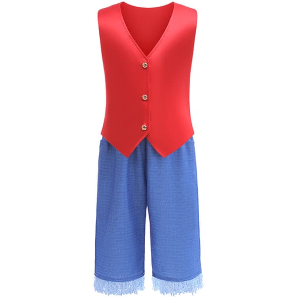 One Piece Monkey D Luffy Cosplay kostym Halloween Carnival Set V 100cm