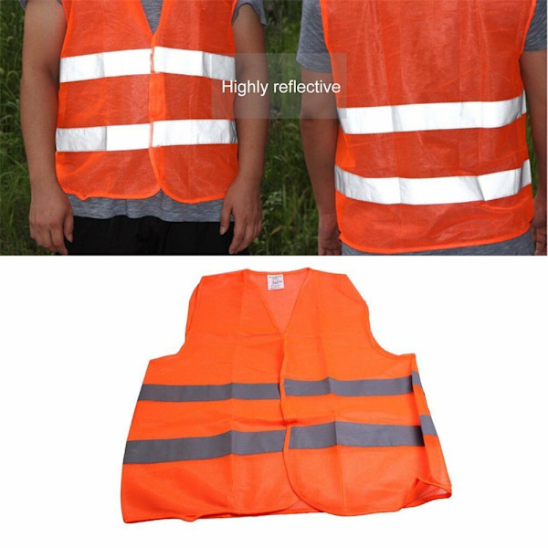 Reflexväst med extra bra reflektion V Orange