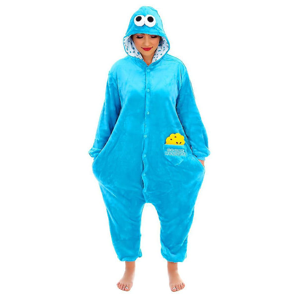 Seriefigurer Unisex Onesiee Fancy Dress Kostym Hoodies_y Red Sesame Street XL(180CM-190CM)