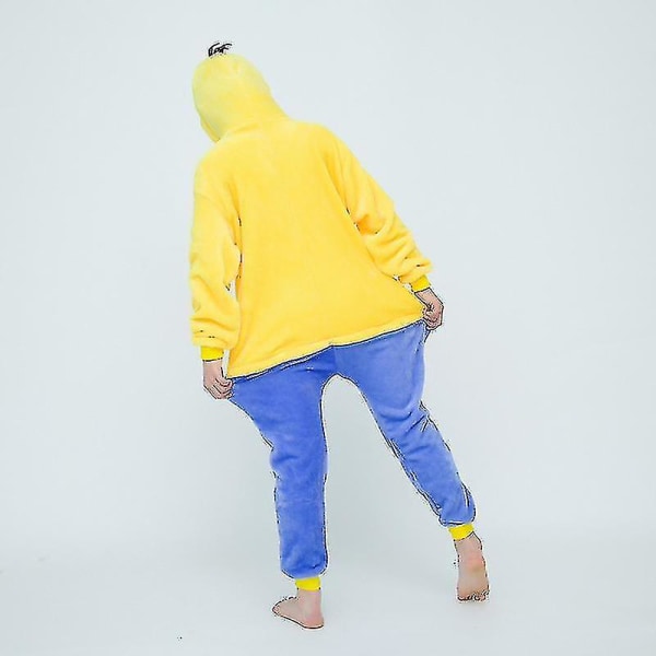 Minions Onesie Unisex Vuxen Kostym Djur Pyjamas Kigurumi Jumpsuit Sovkläder Ozpzx XL