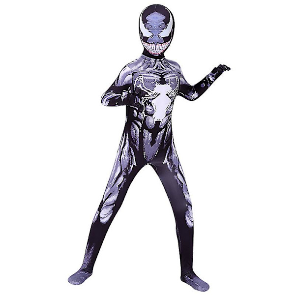 Venom Carnage Spiderman Cosplay Kostym Barn Vuxen Zentai Bodysuit W Black 140 Kids (130-140cm)