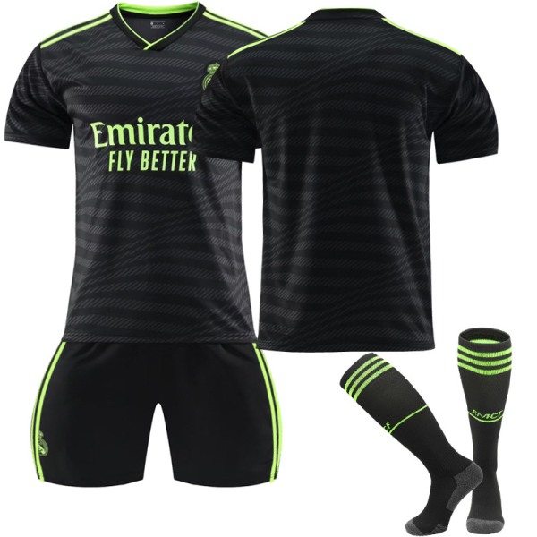 22-23 Nya Real Madrid bortatröja Kits T-shirtdräkt för träning Unnumbered Kids 16(90-100CM)