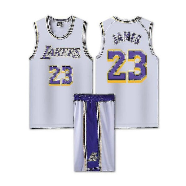 #23 Lebron James Koripallopaita Set Lakers Uniform W white 2XL