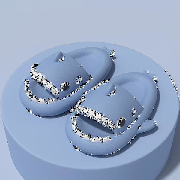 Shark Tofflor Halkfria dusch Badrumstofflor Mjuka sommarsandaler för flickor och pojkar New_h Xianning blue 26 27