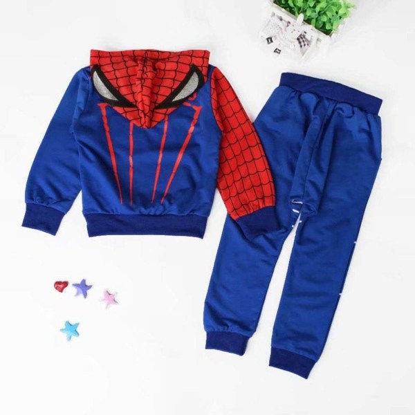 Avslappnad sportkläder Hoodie Barn 2PK Spider Man cosplay blue 100