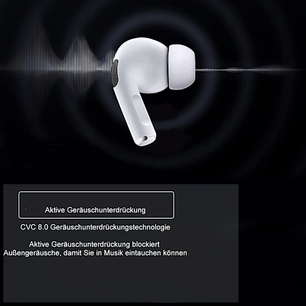 Bluetooth hörlurar i örat, trådlösa hörlurar, för iPhone och Android