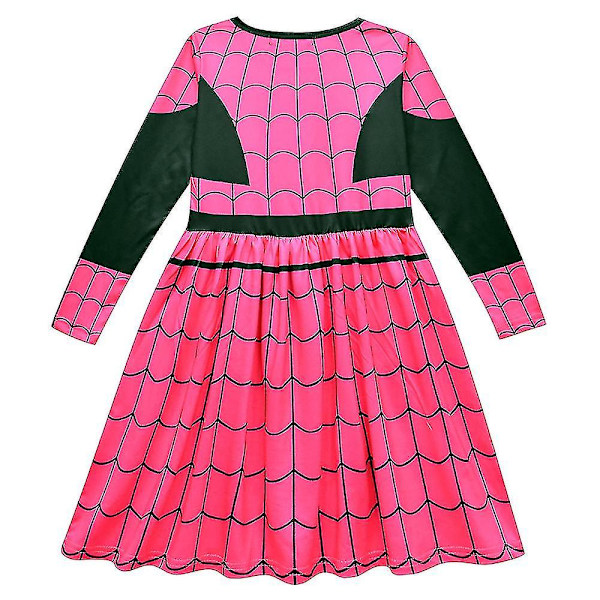 Hämähäkkityttöjen vaatteet Halloween-naamiaisasu Piirretty Hämähäkkipainatus Cosplay-asu Asut Maskilla 5-6 vuotta 4-5 Years