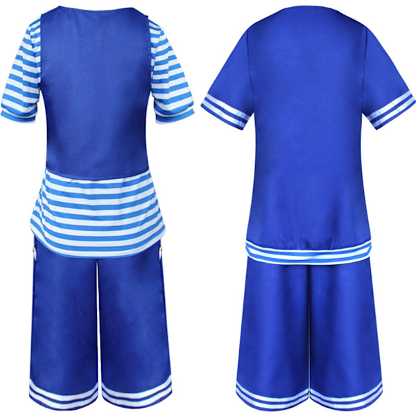 Stranger Things Kvinnor Cosplay Festkläder Marinblå Uniform Kostym Men L