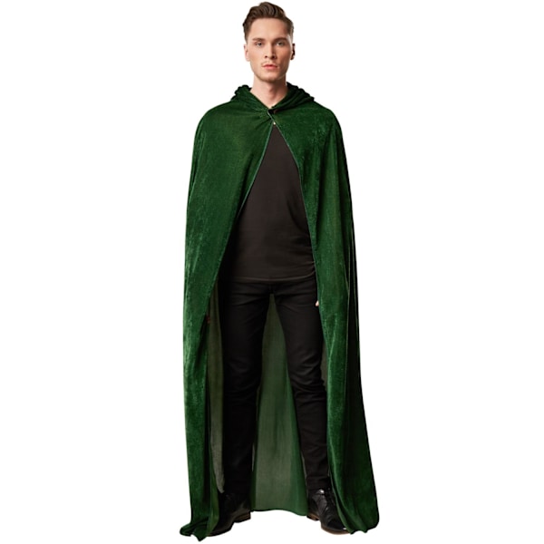 tectake Fløjlskappe med hætte - 116 cm green