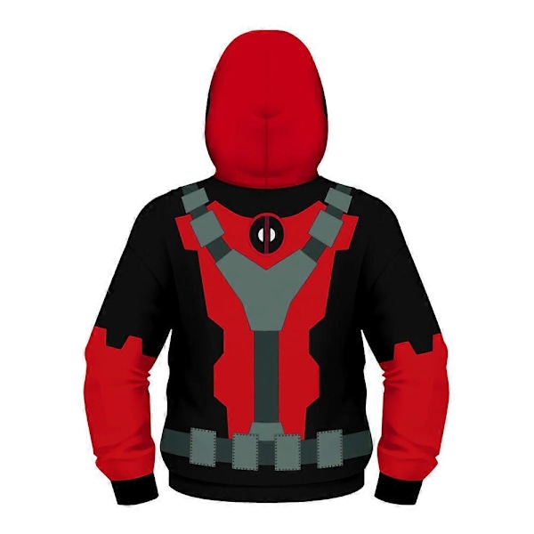 Deadpool Kläder Barn Pojkar Cosplay Superhjälte Kostym Full Zip Hoodie Huvtröja Pullover Toppar Ålder 4-13År V . 4-5Years