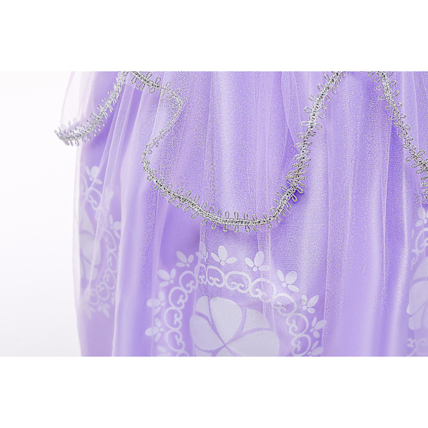 Lila Princess Sofia Klänning För Flickor Barn Cosplay V 100CM