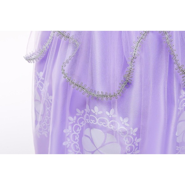 Lila Princess Sofia Klänning För Tjej Barn Cosplay V 130CM