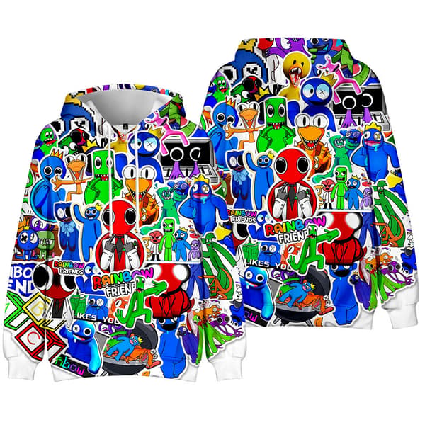 Roblox Rainbow Friends Børnetøj til Børn Vinter Hættetrøje Trøje C ILX C 150cm
