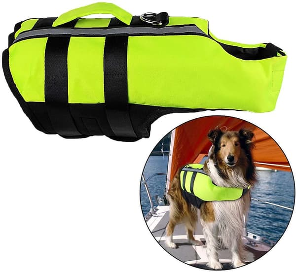 Hunderedningsvester Flytevester for hunder Bærbare oppblåsbare flytevester W