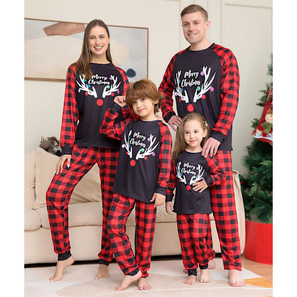 Julpyjamas Familjematchande pyjamas Vuxen Ki