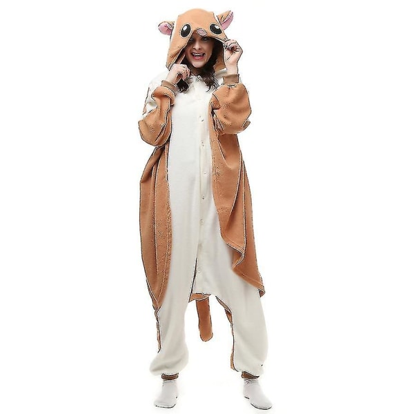 Lentävä orava -pyjama Eläin Onesie Yksisarvinen Pyjama Pegasus -asu Kigurumi Pyjama Halloween Cosplay V XL