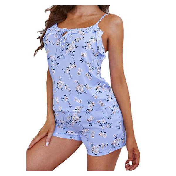 Kvinnors sexiga hängslen kort pyjamas