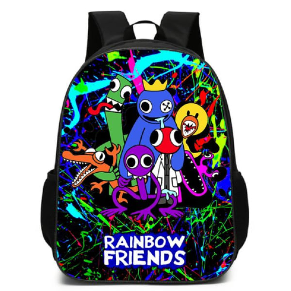 Rainbow Friends Rygsæk Børn Skole Rygsæk Student Laptop Taske V A