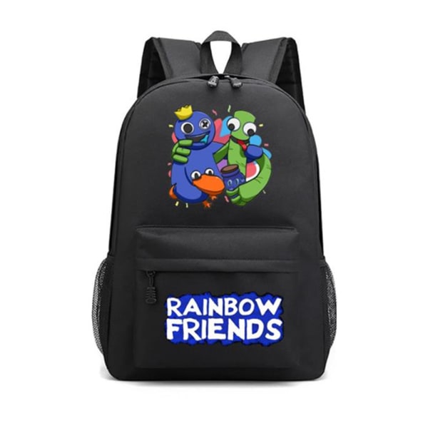 Børn Roblox Rainbow Friends Rygsæk Skole Taske Gave V black