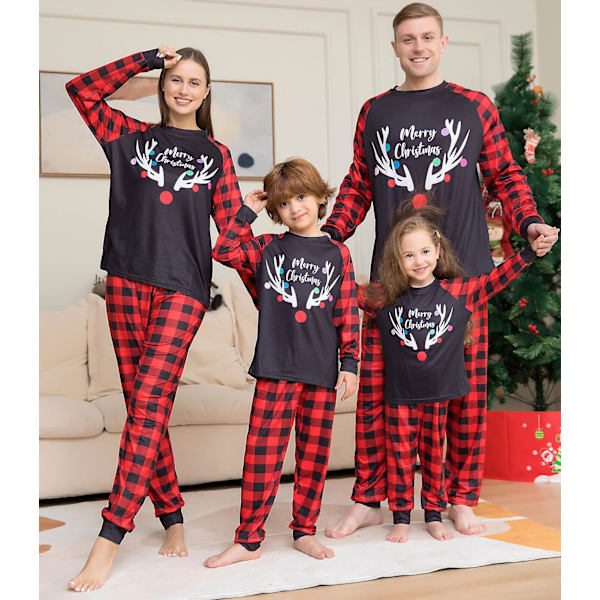 Julpyjamas Familjematchande pyjamas Vuxen Ki