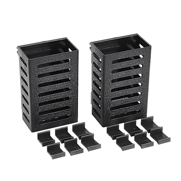 Akvaariokasvien pidike Riippuva vesikasvien ruukku Reikillä Akvaariokasvien istutuskupit Musta V Black 2Pcs