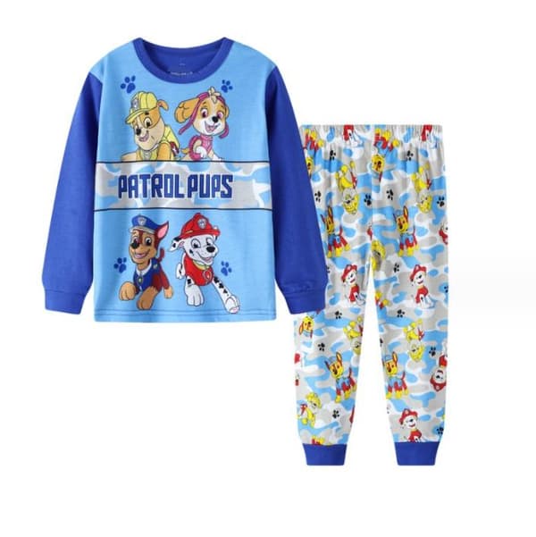 PAW Patrol Pyjamassett Barn Langærmede Bukser Sett Sovklær Lys Blå light blue 120cm