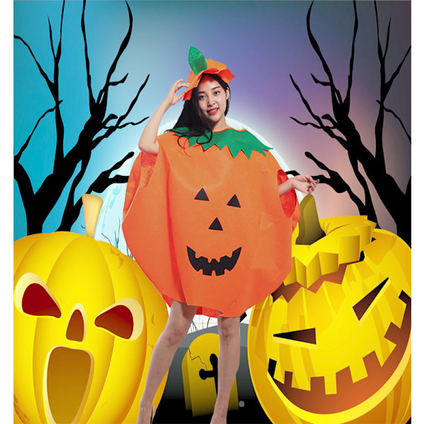 Pumppu Halloween -asu vanhemmille ja lapsille, kuva V aldult
