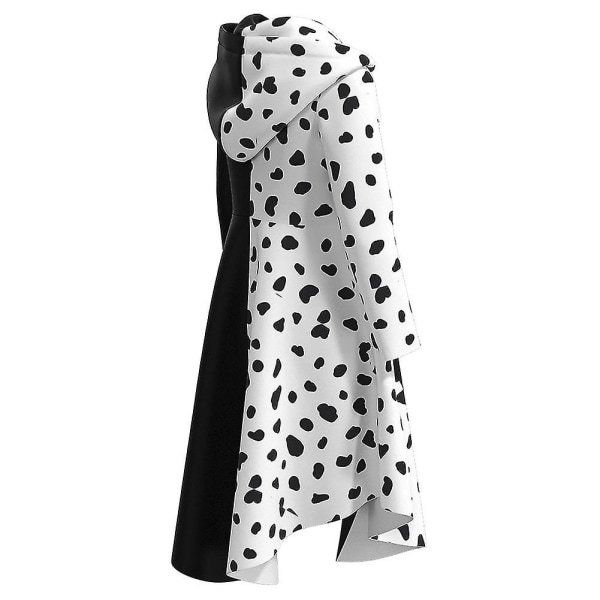 Cruella De Vil Cosplay Girls Kostymklänning Halloween Z X Kid 120