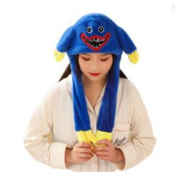 Rolig plysch Poppy Playtime hatt Cosplaydräkter V Blå