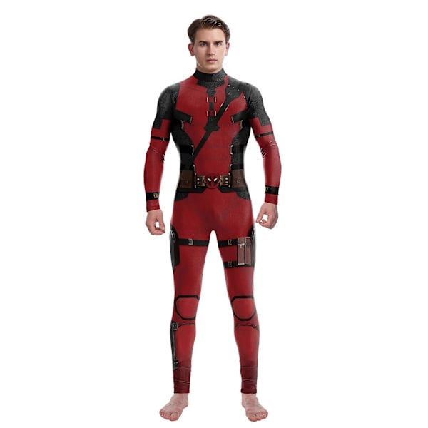 Superhjälte Wolverine Deadpool Cosplay Jumpsuit Wolverine Cosplay Kostym Män Kvinnor Halloween Party Bodysuit[HK] red red XXXL