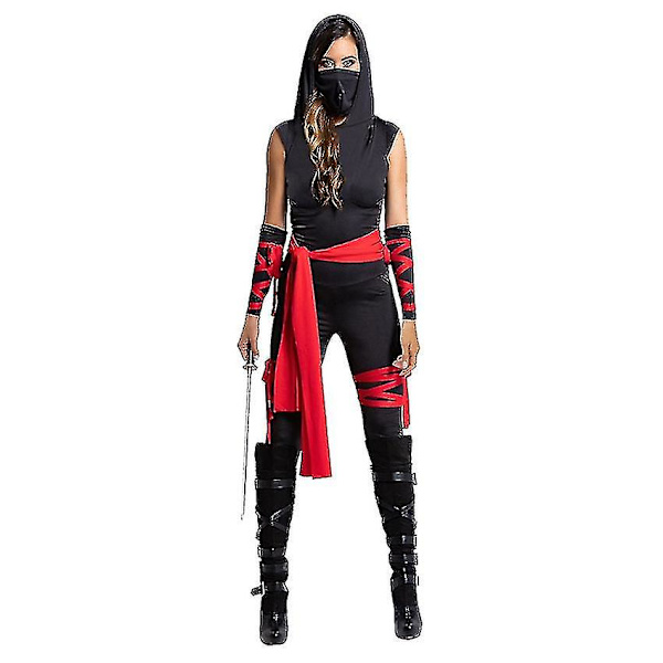 exiga Ninja-kostymer Japan amurai Cosplay Anime Halloween-kostymer för kvinnor Vuxen Warrior One-piece Jumpsuits Karnevalsklänning M Yz S