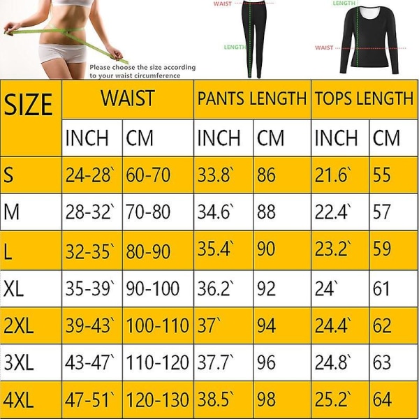 Naisten saumaton saunapuku Body Shaper Fitness Set - Pants XL